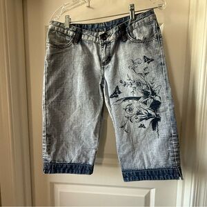 Prana Blue Denim Shorts/Capri